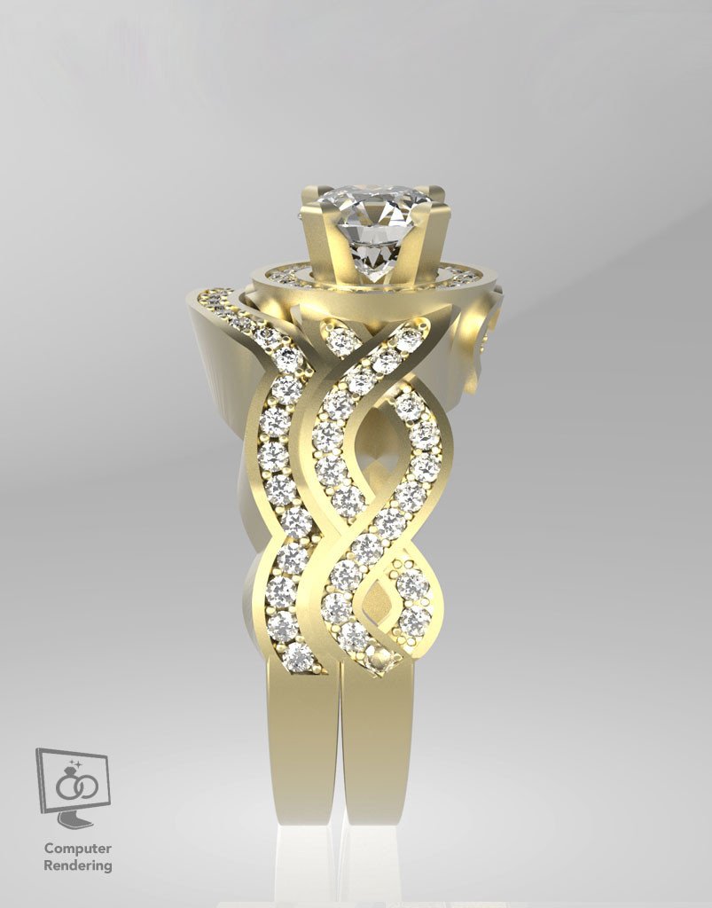 Infinite Love 1ct Center w/ Shadow Band - Image 5