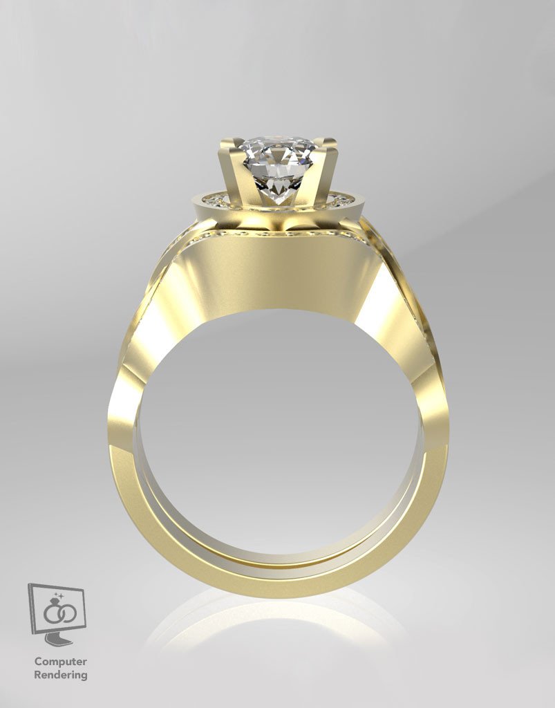 Infinite Love 1ct Center w/ Shadow Band - Image 4