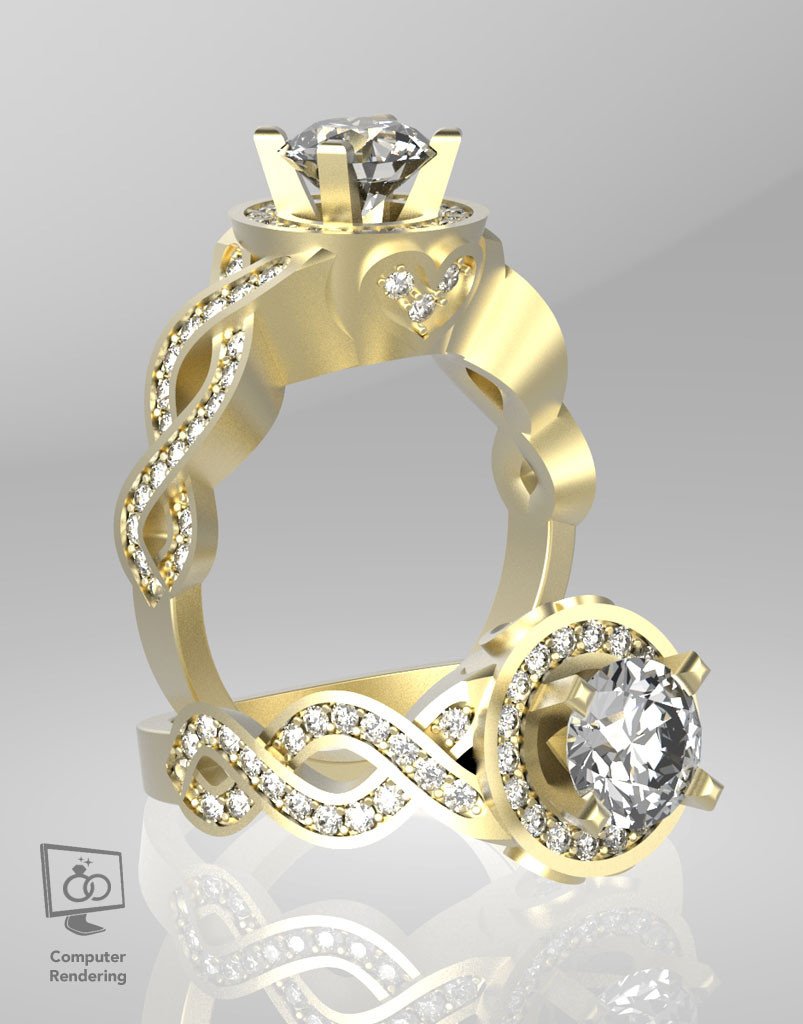 Infinite Love 1ct Center w/ Shadow Band