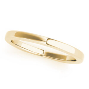 Rounded Wedding Band, Flat Bottom Shank