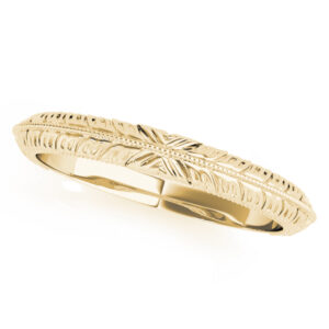 Angled Pattern Wedding Band
