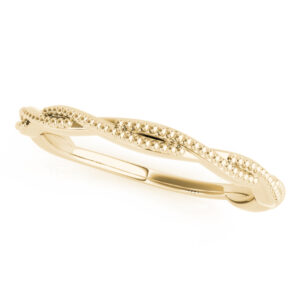 Twist Millgrain Wedding Band
