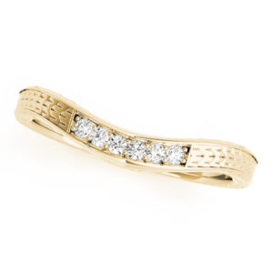 Curved 1/20ct Pattern Inset Shadow Band
